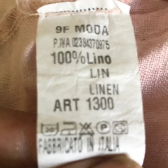 Blush Pink Linen Women's Top xl - Picture 5 of 5